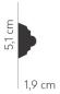 Preview: Wand 258-12 PU  25,5x25,5cm  Ecke/Viertelkreis passend zur Leiste Wand 258 PU